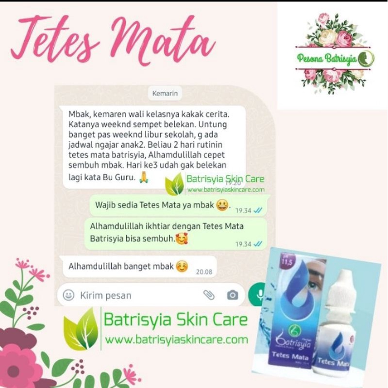 Tetes mata Batrisyia Herbal atasi mata minus, belekan, katarak gatal, iritasi, pedih merah kering