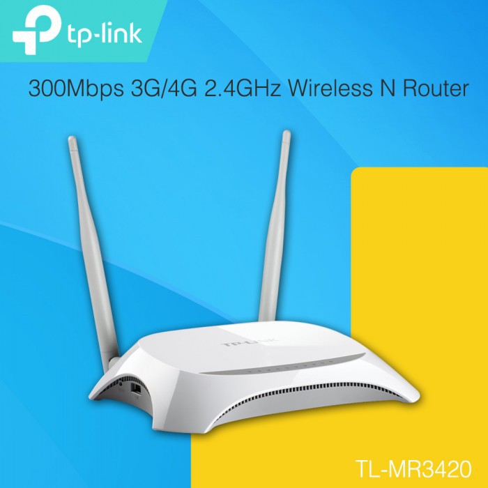 TP-LINK TL-MR3420 , Router 3G/4G Dua Antena TP LINK