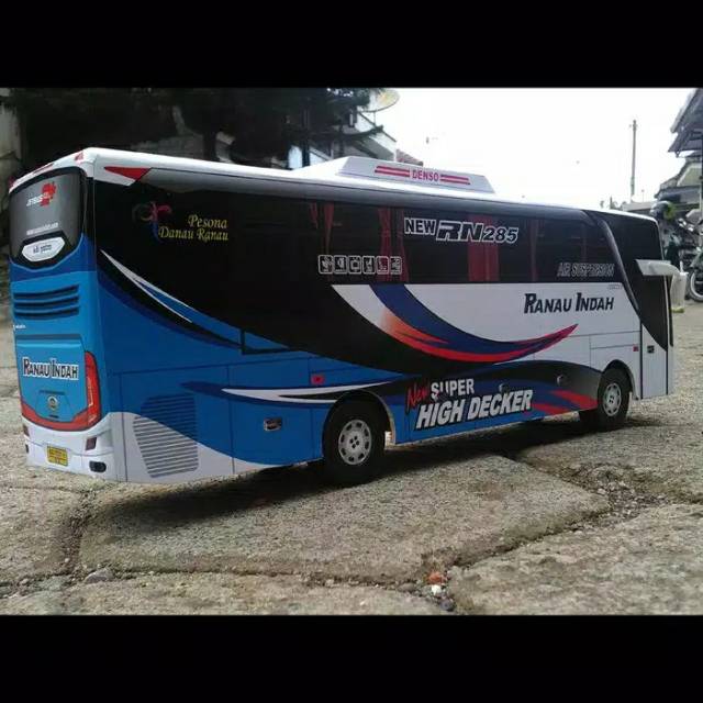 Miniatur Bus bis / mainan bus bis  Ranau Indah Jetbus SHD