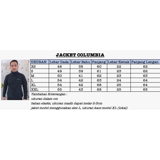 Jaket Columbia Polar Fleece Thermal Olahraga Gym Sepeda Fitness Jacket Hiking Winter Musim Dingin