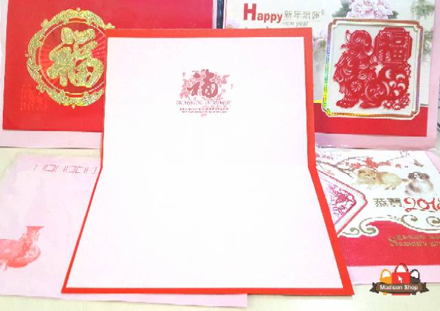 KARTU UCAPAN IMLEK 2018 BARU CHINESE NEW YEAR GREETING CARD MURAH GROSIR HIASAN PARCEL KADO IMLEK