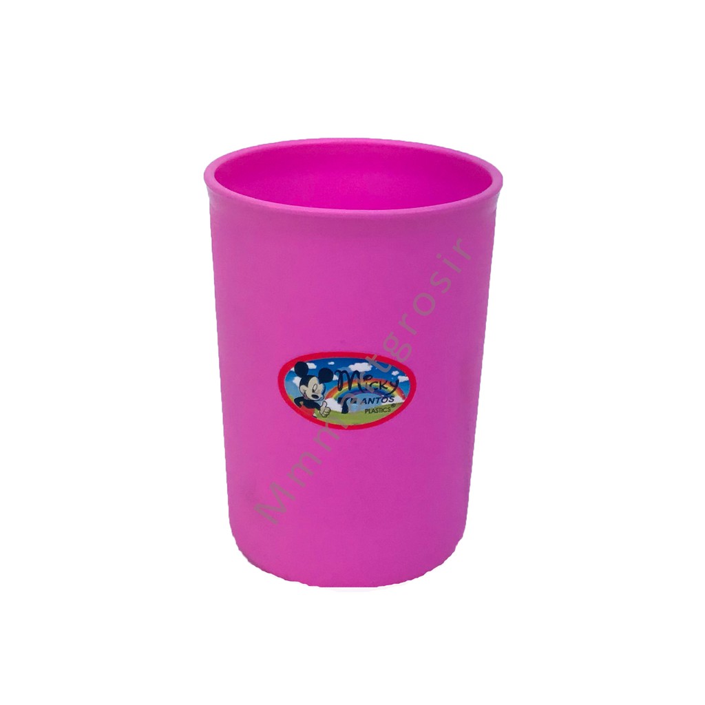 Tantos / Gelas Mickey S / Mug Plastik / Pink / 7201B