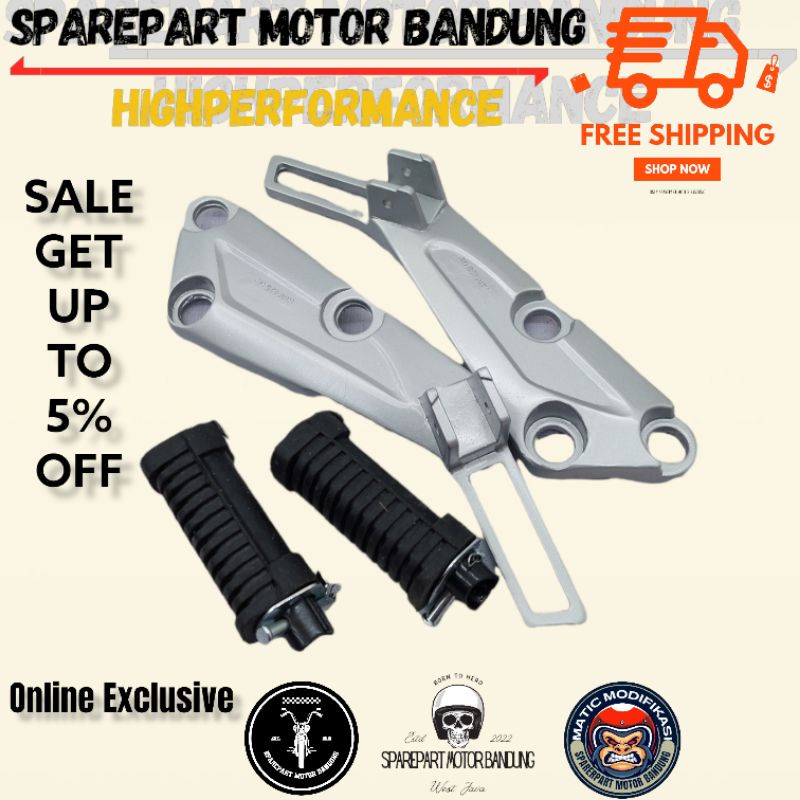 Paket Dudukan step Dan Karet Step belakang Supra x - Supra fit lama footstep Dudukan step belakang H