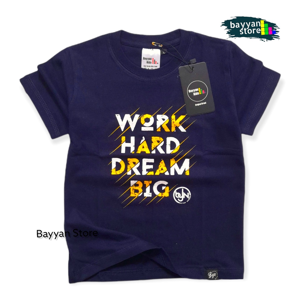 Bayyan Kaos Distro Anak Laki Laki Umur 1-12 Tahun Kaos Lengan Pendek Bahan Cotton