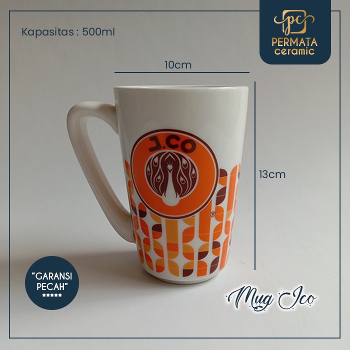 Gelas Mug Keramik Cantik JCO Souvenir Original