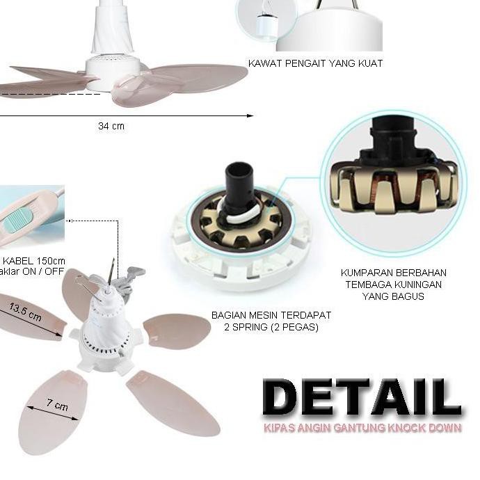➴ KIPAS ANGIN GANTUNG MINI FAN 20WATT JM-520 JIAMEI ➻