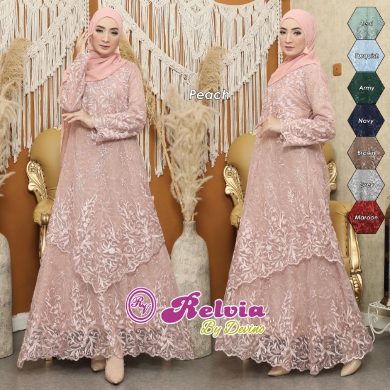 GAMIS BRUKAT TILE RELVIA BRUKAT MEWAH BRUKAT HALUSS MOTIF MEWAH