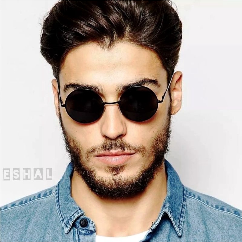 Kacamata Boboho Hitam Premium / kacamata bulat pria wanita dewasa anti UV