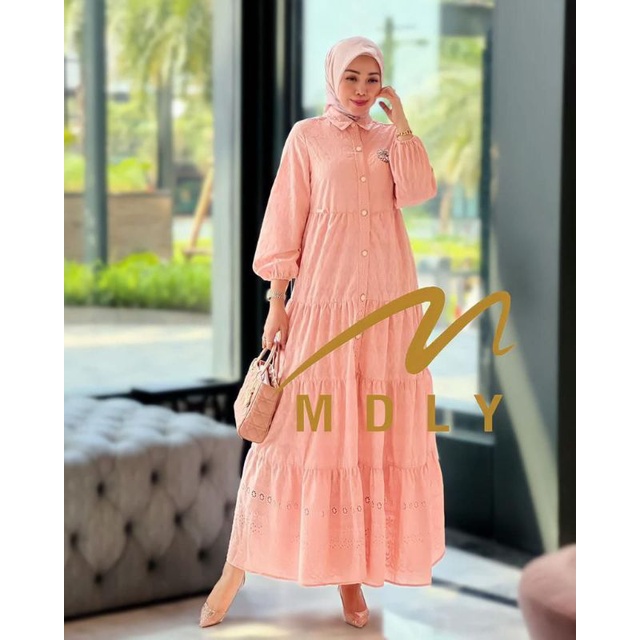 Baju Dress Wanita Terbaru Jumbo Saira By Mdly Gold