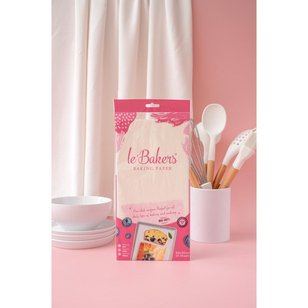 

Le Bakers Baking Paper Baking Parchment Pre-Cut 30x30cm