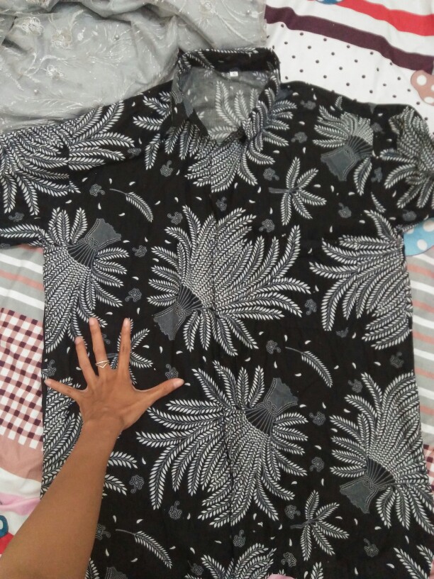 [new Arival] Wou Batik Couple Silvia Brokat Tille-modern Batik Couple Sarimbit Brokat - Bs099