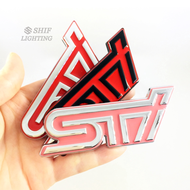 1pc Stiker Emblem Logo STI Bahan Metal Untuk Dekorasi Mobil SUBARU STI