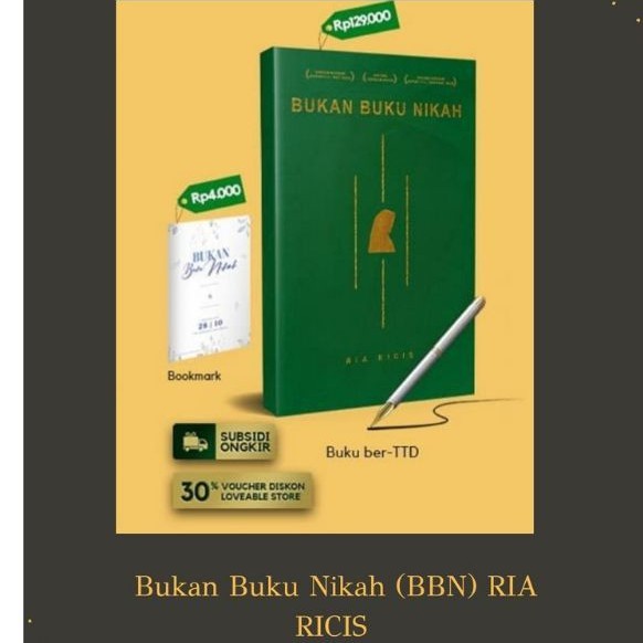 

BUKAN BUKU NIKAH (BBN) EDISI TTD PENULIS - LOVEABLE