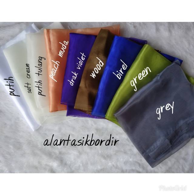 Alantasik - Termurah square organza / segi empat organza / jilbab organdi / R.28