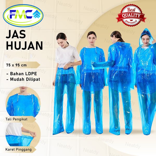 Jas Hujan Plastik Tebal Ponco Setelan Baju Celana Celana Murah Raincoat Kualitas Bambu Travel Ringan Dewasa Laki Perempuan