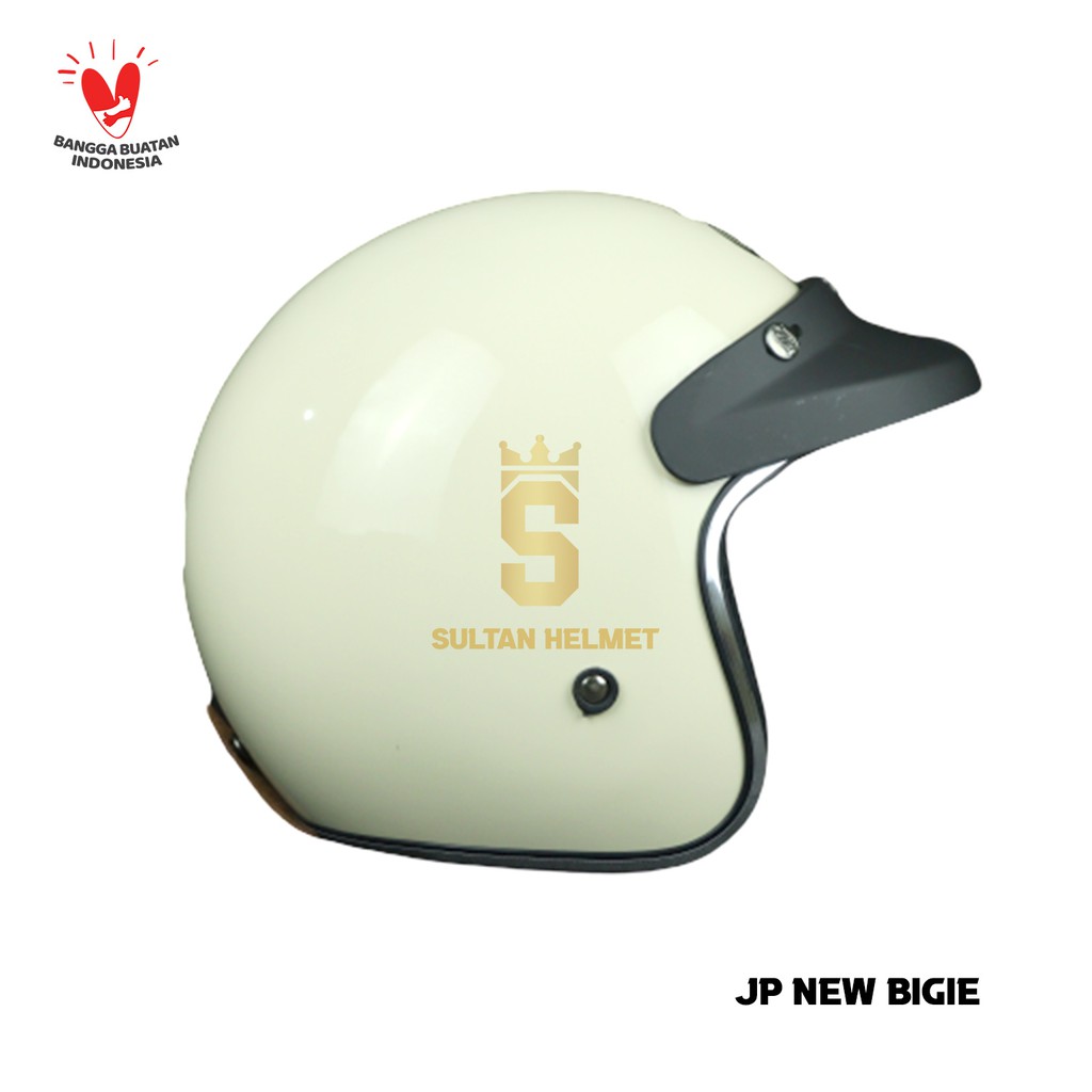 HELM JPX BOGO WHITE CREAM BOGO NEW BIGGIE PUTIH SOLID POLOS