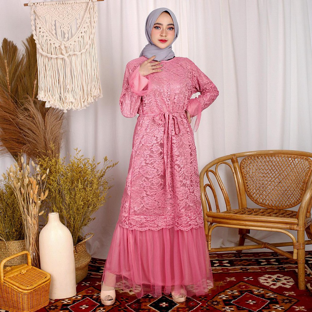 (Jamin RealPic) RATUTU Maxi BRUKAT CORNELI TULANG GAMIS DRESS KEBAYA LARKI KONDANGAN SERAGAM / Kebaya / Dress Muslim Pesta / Gamis Kondangan