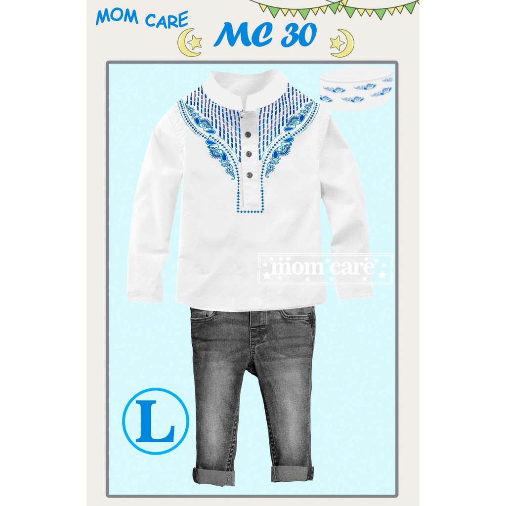 Best Seller! Setelan Koko Anak Putih/ Baju Koko Anak/Koko Muslim Import