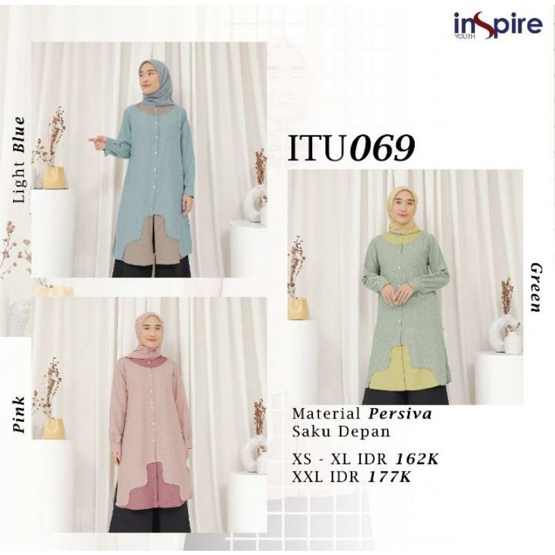 Tunik Inspire Terbaru ITU 069 ITU 69 Tunik Nibras