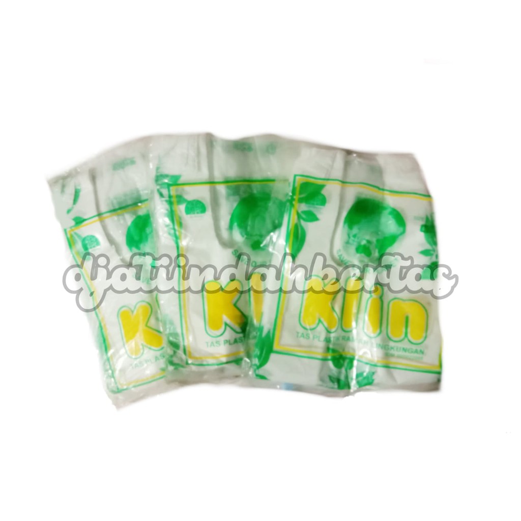 DISKON MURAH!!! Kantong Plastik Kresek Klin Go Green Ramah Lingkungan uk 15 (Kecil)