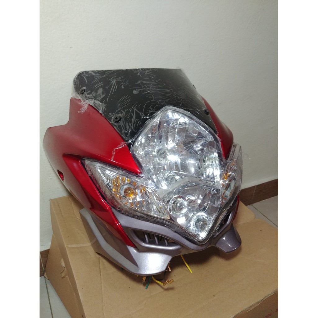 Refrektor Lampu Depan Satria Fu Barong 2010 Komplit Batok Merah