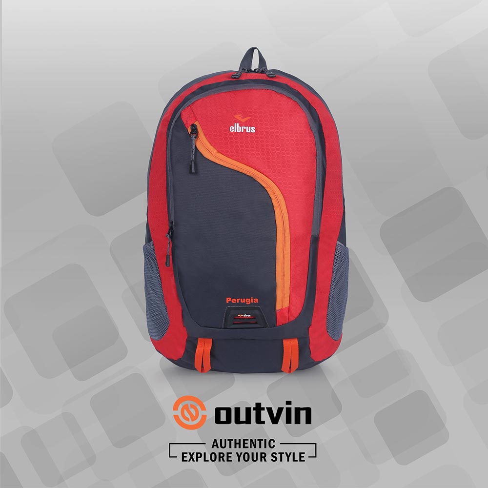 DAYPACK Tas Ransel 25 Liter Terbaru Merah | Tas Laptop Notebook 14&quot; Inch | Tas Punggung Backpack Original | Free Raincover | Tas Travelling | Tas Camping Outdoor | Tas Sekolah Kuliah Kerja Gunung