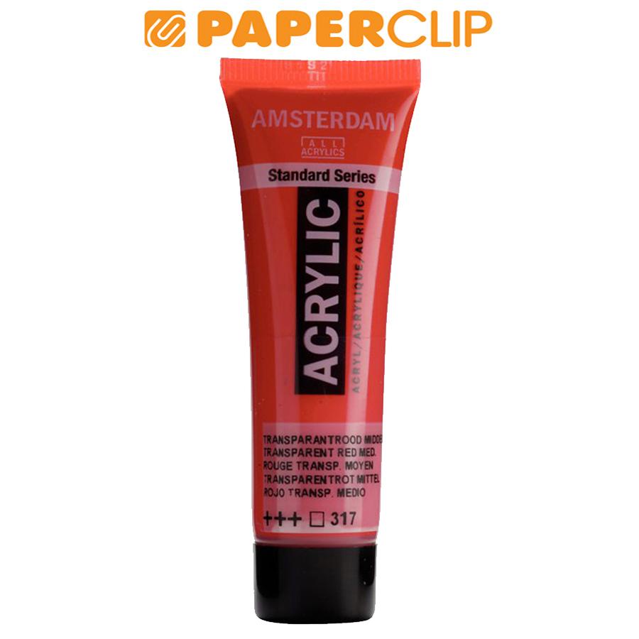 

CAT ACRYLIC AMSTERDAM S1 TRANSPARENT RED MEDUIM 17043170AAC 20ML