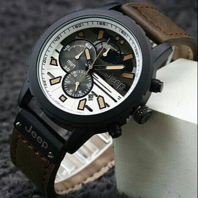 JAM TANGAN JEEP JP9018 BLACK WATER RESIST SUPER PREMIUM