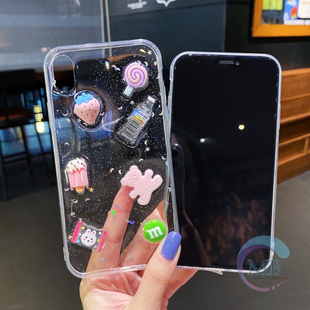 Y018 SOFTCASE KARAKTER 3D GLITTER RESIN GLOSSY REDMI 9 9C NOTE 8 9 10 PRO POCOPHONE X3 MB2520