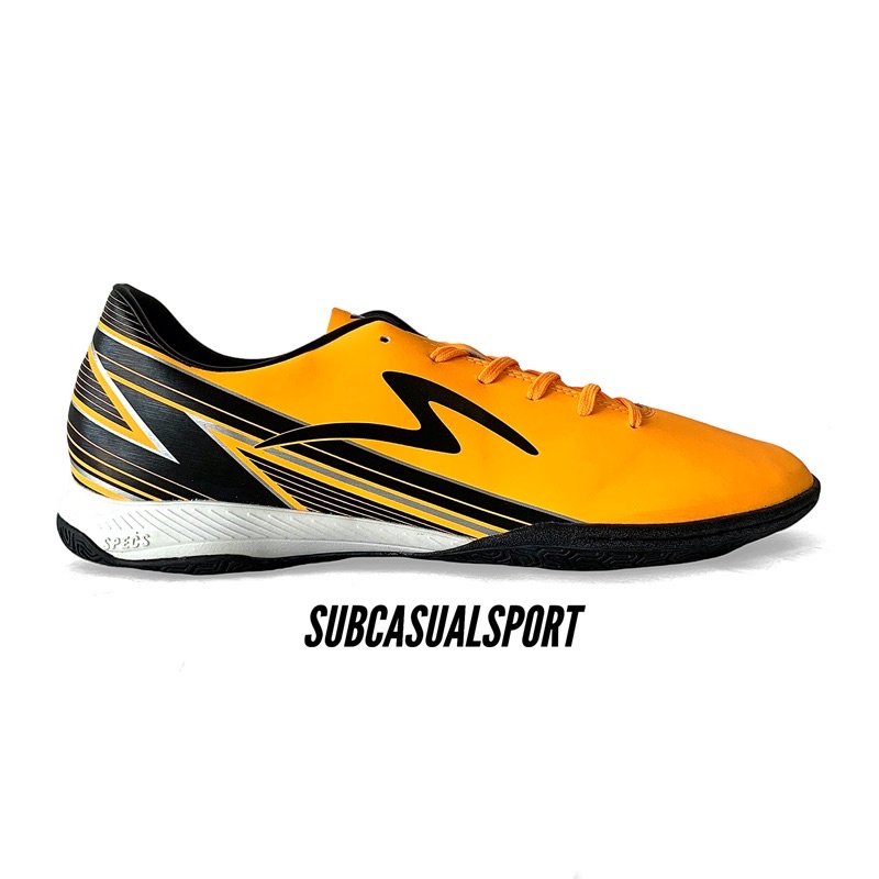 Sepatu Futsal Specs Accelerator Lightspeed 20 IN Original - Orange Pop Black Silver