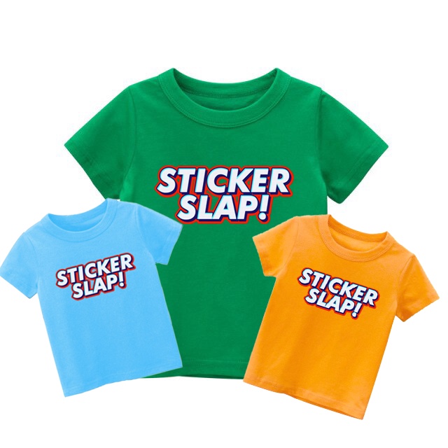 Kaos anak STICKER SLAP kaos anak untuk usia 1-8 tahun