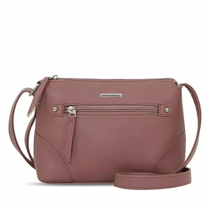 Tas Selempang Tas selempang wanita Sophie Martin Paris kulit pink candelaria bahu sekolah ransel ber