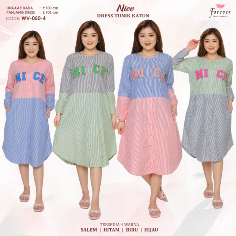 Dress REGULAR - Daster Tunik Nice Tangan Panjang | Forever Sweet WV050-4