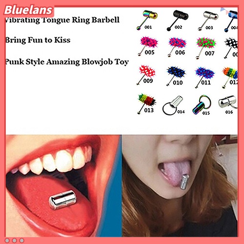 Bluelans Unisex Cool Punk Hammer Shape Vibrating Tongue Bar Stud Body Piercing Jewelry