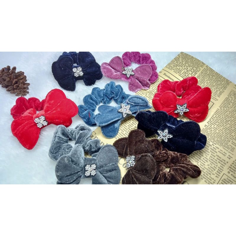 KUNCIR RAMBUT PITA WARNA RANDOM HARGA/PCS