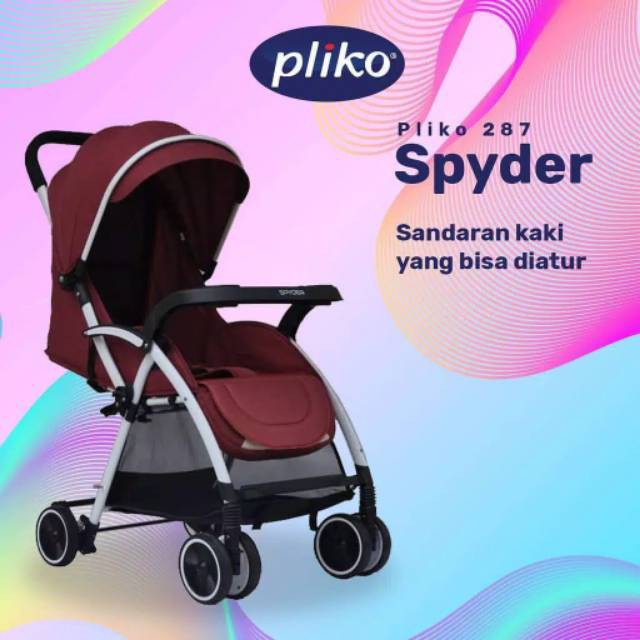 STROLLER PLIKO 297 SPIDER GOLD COCOK BUAT KADO ANAK