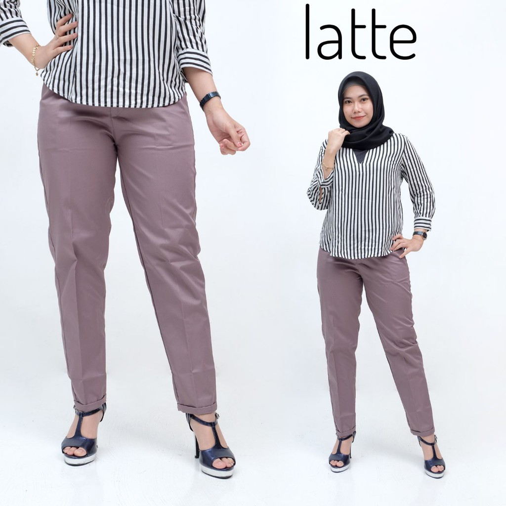 CELANA BAGGY  PANTS  WARNA  LATTE  Shopee Indonesia