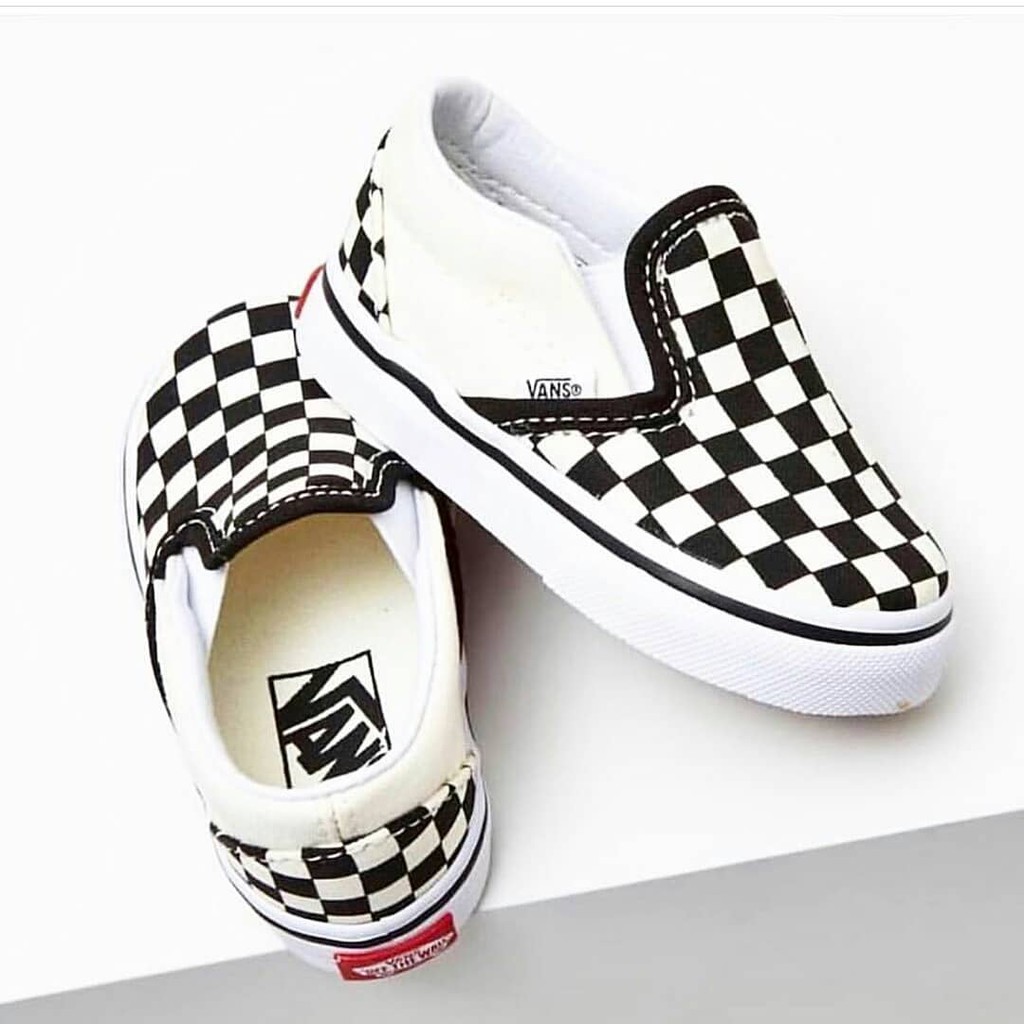 TERBAGUS SEPATU VANS ANAK SLIPON TK SD CHECKERBOARD SEPATU SLOP MOTIF CATUR