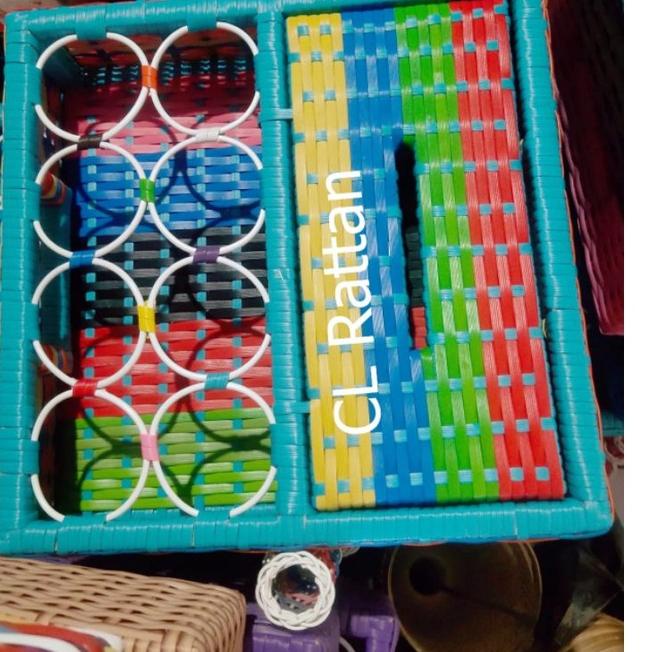 Jangan Ketinggalan order..  Rak aqua tisue 2in1, tempat air minum gelasan rotan sintetis