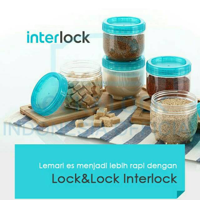 Lock n Lock Food Container Interlock Set Toples 4pcs