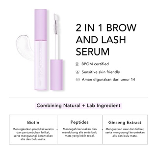 The Originote 2in1 Eye Lash Serum Eyelash Brow Serum Penebal Menebalkan Bulu Mata Alis Biotin Peptides Ginseng Extract
