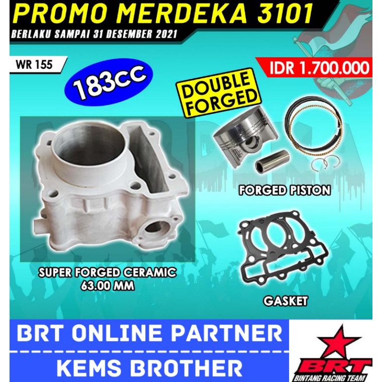 BLOK BRT WR155 bore up 183cc