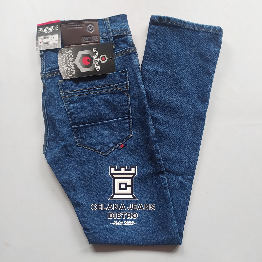 Celana Jeans Panjang Pria Biru Distro Continue