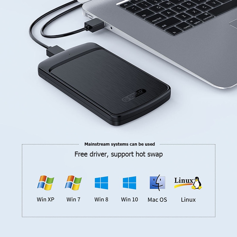 Orico Casing Hardisk HDD SATA SSD 2.5 &quot;5Gbps 4TB Usb 3.0 Dengan Auto Sleep