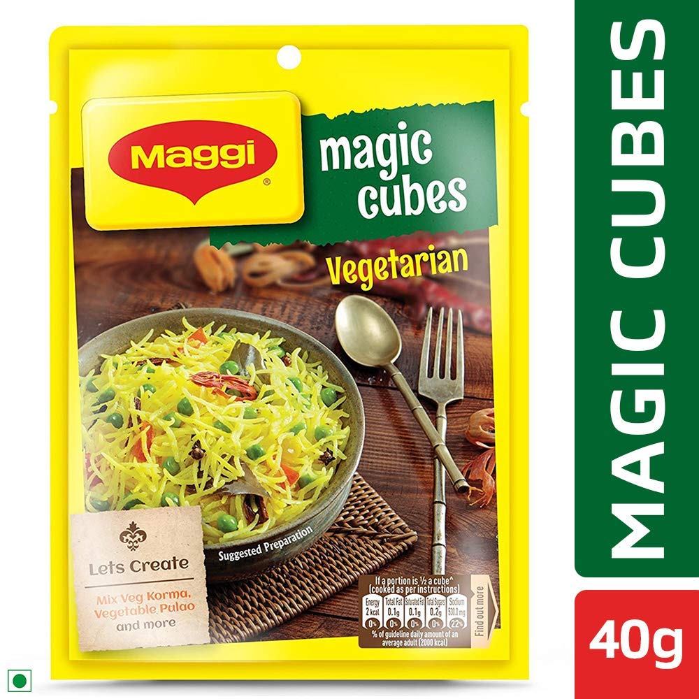 MAGIC CUBES Vegetarian Masala MAGGI (40 gm) -10 cubes / Penyedap Rasa