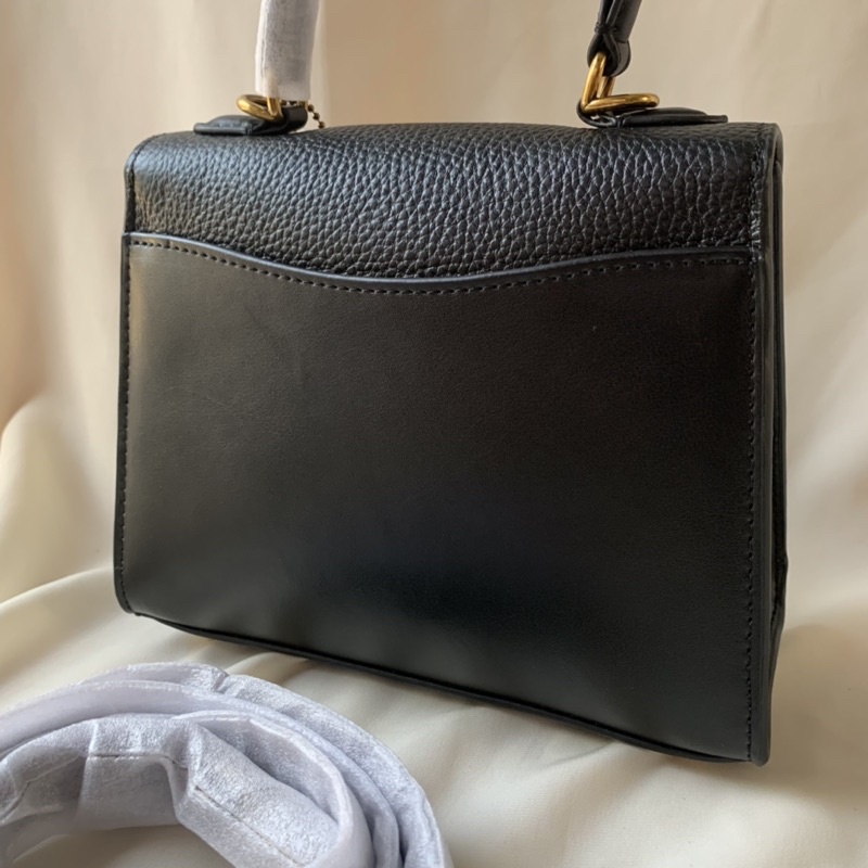 COACH TABBY TOP HANDLE 20 IN CROSSBODY BAG -Black