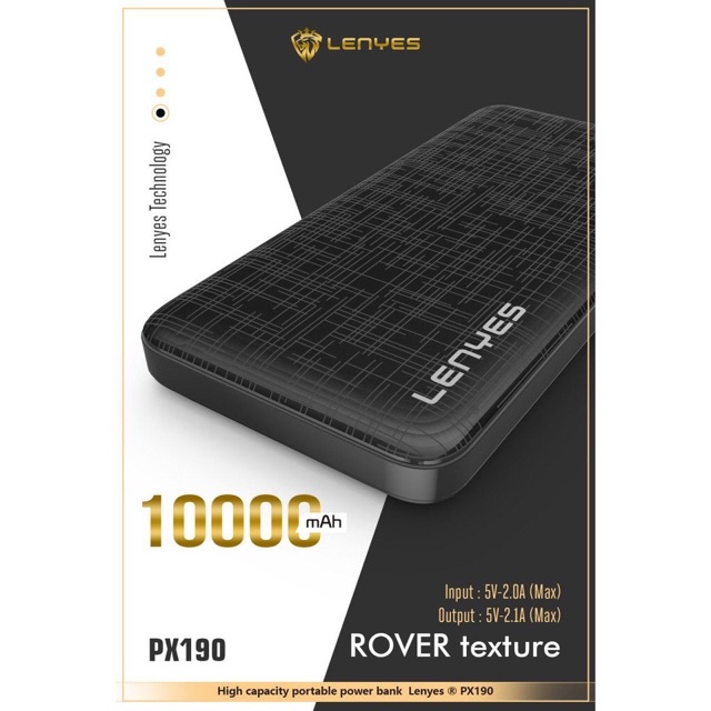 Powerbank Lenyes PX-190 10000Mah Power Bank Original PB