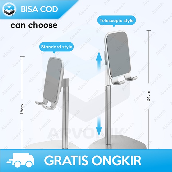 STAND HOLDER SMARTPHONE TELESCOPIC 2 GEN PENYANGGAH HP KUAT ANTI SLIP