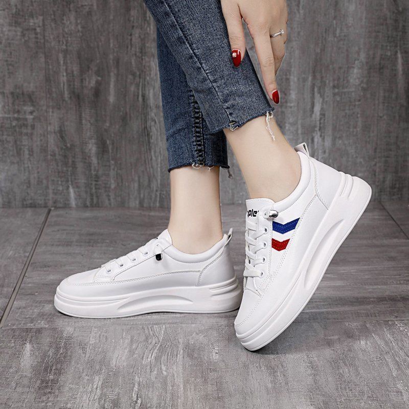 DS Sepatu Sneakers Wanita Korea Sepatu Kasual Putih