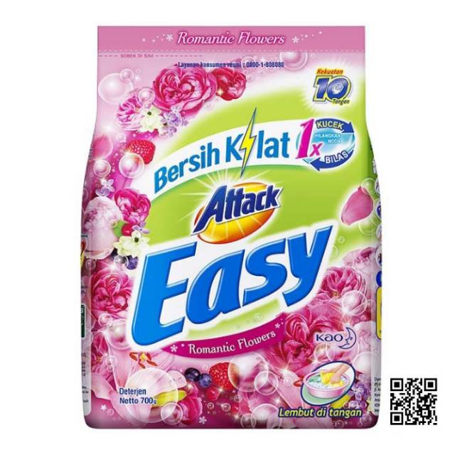 Detergen Bubuk Attack Easy Bersih Kilat 700gr